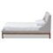 Baxton Studio Louvain Beige Upholstered Walnut-Finished Twin Sized Platform Bed 146-8152 - alternate 6